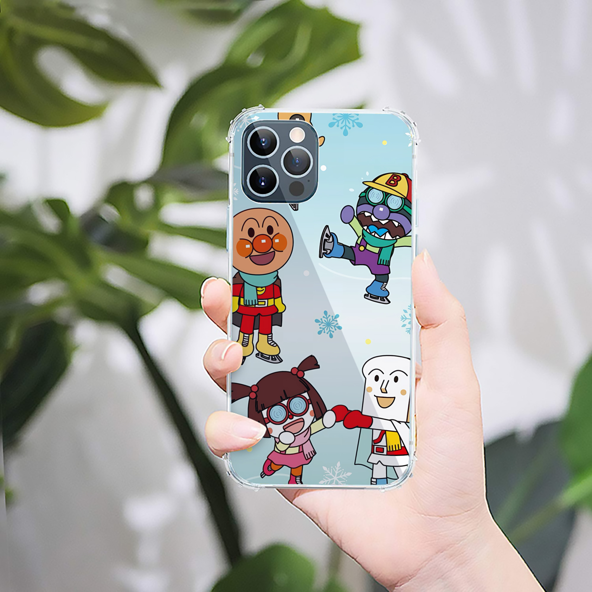（画像用） アンパンマン Anpanman 【iPhone 12シリーズ対応】透明スマホケース（クリアソフトケース）